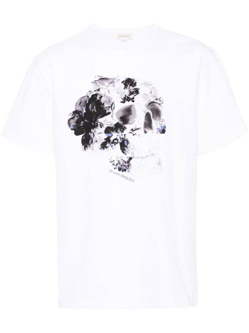 T-shirt con stampa frontale da uomo Alexander McQueen | 781994QTABE0909